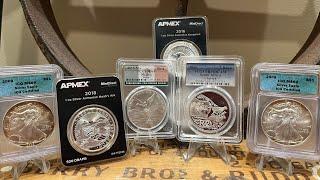 Toned Silver Eagles Slabbed Graded Coin Splurge