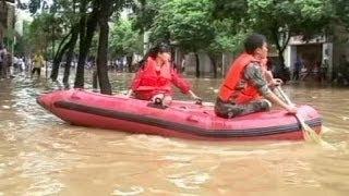 Сильное наводнение в китайской провинции Хунань