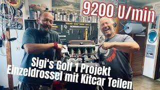 Sigi‘s Golf 1 Projekt mit Bergrennmotor un 9200 U/min Motor und Karosse kitcar Golf Teile