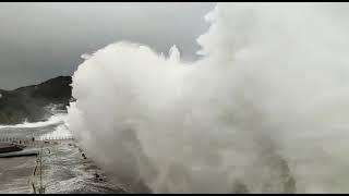 takte cyclone in kunkeshwar beach.