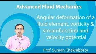 Lecture 5 : Angular deformation of a fluid element, vorticity & streamfunction and velocity potentia