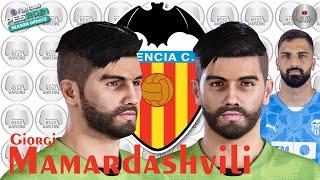 Giorgi Mamardashvili Face PES 2021 Valencia CF NISZ Gaming | PES 2020 | Create Face PES