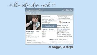 cute blue interactive carrd  cr chiggiri & ib siuyol