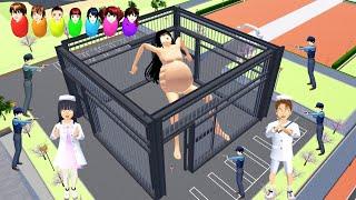 YUTA MIO HELP GIANT TITAN MOMMY GIVING BIRTH IN PRISON - SAKURA SCHOOL SIMULATOR