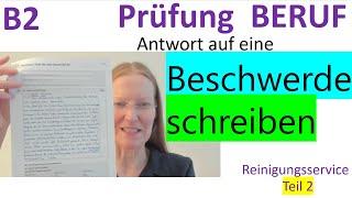 B2  Prüfung / Beruf / Beschwerde / schreiben / E-Mail  / 2024 /  learn business german / Teil 2