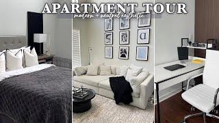 LUXURY FURNISHED APARTMENT TOUR! Modern & Neutral Aesthetics | Naturally Sunny