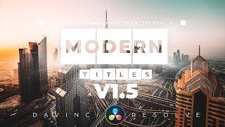 New MODERN TITLES V1.5 Update! Davinci Resolve 16