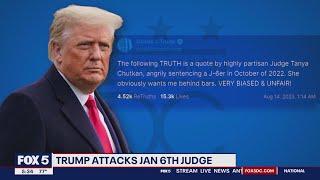 Trump takes aim at judge overseeing 2020 election case on social media, testing court limits