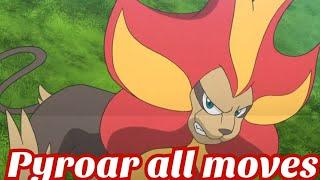 pyroar all new attacks & moves (Pokemon)@TSCRChannel