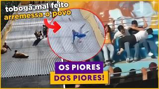 Piores Momentos em Parques de Diversões!