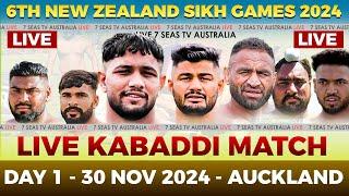 Live : Auckland |  Kabaddi LIVE NZ Sikh Games 2024 | Photography | Day 1 - 30th Nov 2024