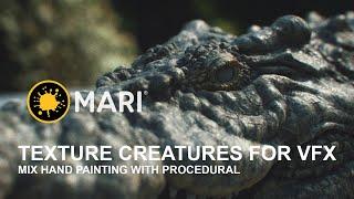 Mari | Texture Creatures for VFX | Mix hand painted and procedural! TUTORIAL NOW AVAILABLE