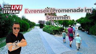 Evrenseki Promenade im Sommer. Live