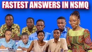 FASTEST ANSWERS IN THE HISTORY OF NSMQ IN GHANA FROM 1994 -2022