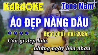 Áo Đẹp Nàng Dâu Karaoke Tone Nam Nhạc Sống Beat Phối Mới 2024 Công Tuấn Bolero - Minh Đức Karaoke