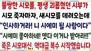 (반전신청사연)불쌍한 시모를 평생 힘들게한 시부가 시모 떠나자마자 새시모를 데려오는데 "인사하거라 니 시에미 될사람이다" 역대급 복수를 시작하는데[신청사연][사이다썰][사연라디오]