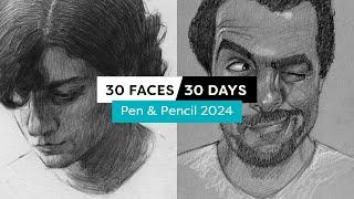 30 Faces/30 Days - Pen and Pencil (2024)