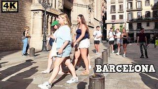 Barcelona Ciudad de Verano  Gothic Quarter Walking Tour - July 2024 Barcelona, Spain [4K, 60ftps]