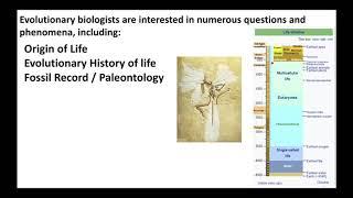 What is evolutionary biology?  Part 1 - Overview