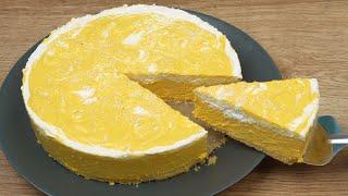 Mango ice-cream cake