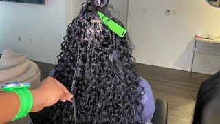 STEP-by -STEP VERY DETAILED BOHO knotless  BRAIDS TUTORIAL/NO GLUE /Hair by​⁠ ​⁠@QueenssLoungeQL