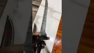 New Handmade Damascus Steel Fillet Knife || Full Tang || Leather Sheath || Sale  #knifeskills