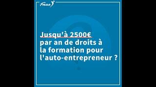 Les droits à la formation de l'auto-entrepreneur