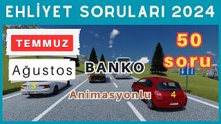 Ehliyet Sınav Soruları 2024 | Temmuz, Ağustos Çıkmış Ehliyet Sorularını Çöz