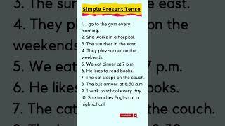 Simple Present Tense #englishgrammar