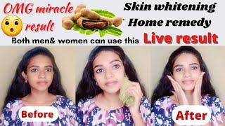 Best skin whitening pack//Live result//100%effective//both men &women can use(tamarind face pack)