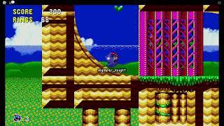 Classic Sonic Simulator V12 - Grassy Fields Zone Act 1. (By: Mastergamer48099.)