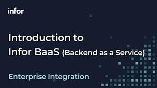 Microservices Simplified with Infor BaaS (Backend as a Service)