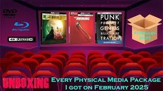 UNBOXING Every Physical Media Package I got on February 2025 (DVDs, Blu Rays and 4Ks)