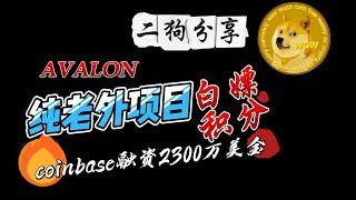 avalion 纯老外项目，cionbase参与融资2300万美金，0撸首发，无国人参与