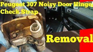 Peugeot 307 Noisy Front Door Hinge/Check Strap Removal.