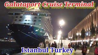 Cruise Ship Dock at Galataport Cruise Terminal , Istanbul Turkey