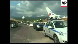 AA plane overshoots runway, injuring many, aerials, presser