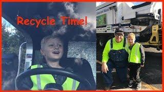 Get Inside Garbage and Recycle Trucks with Garbage Family Show!