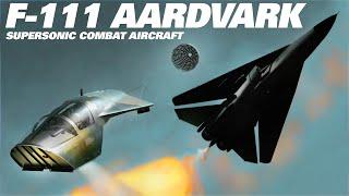 F-111 Aardvark. General Dynamics supersonic, medium-range, multirole combat aircraft. Upscaled video