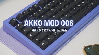 Akko mod006 | poppy build and sound test | very peri | KEEBTAPE