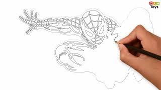 Spide man new Drawing Art Best Cartoon Spider MAN Drawing NEW ART