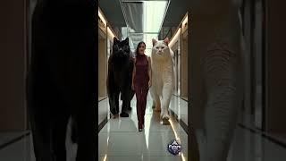 Elegant Bond: Lady with Majestic Cats | #shorts #trending #youtubeshorts #cat