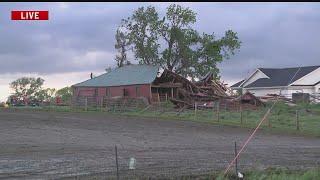 Barn near Elkhart destroyed by severe storm