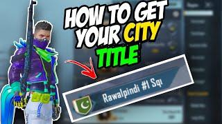 How to Get City Title in Pubg Mobile ️ | PUBG MOBILE