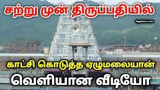 சற்றுமுன் திருப்பதியில் காட்சி கொடுத்த ஏழுமலையான் ! வெளியான வீடியோ காட்சி !