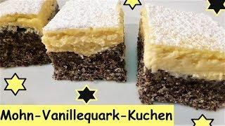 Mohn-Vanillequarkkuchen, in 10 Minuten bereit für den Ofen! Poppyseed Vanilla Curd Cake