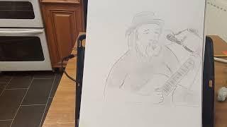 Drawing of Charlie Gabaldon