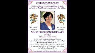 Funeral of Natalia Francisca Fernandes | 3pm, 25-05-2024 | St Anthony's Church Siolim