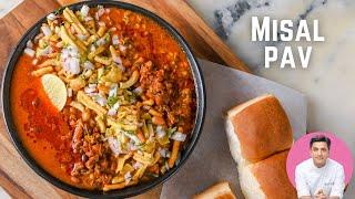 Misal Pav Recipe in Hindi | मिसळ पाव | Mumbai Street Food Recipe | Kunal Kapur Snacks Recipes