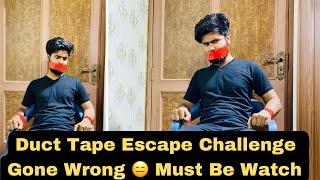 Duct Tape Challenge Gone Wrong on Adil  | On Chair | #aqsaadil #silentaqsa #challenge #gag #hogtie